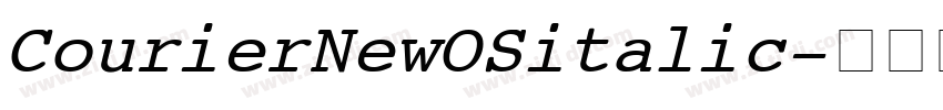 CourierNew OS italic字体转换